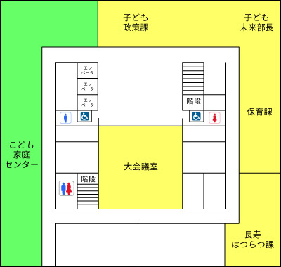 「さいわいプラザ6F　配置図」の画像